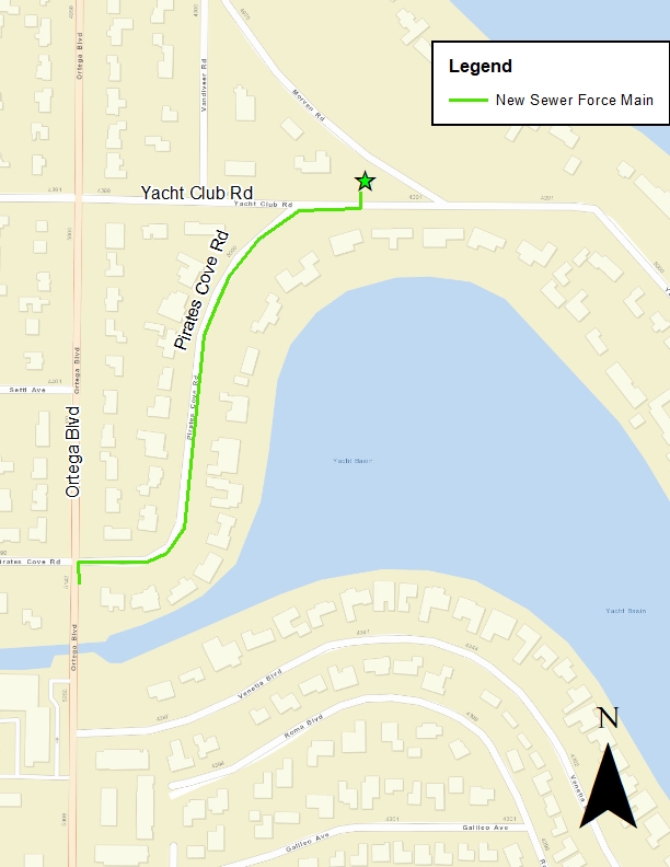Pirates Cove Sewer Improvement Project Map Pirates Cove Sewer Improvement Project Map